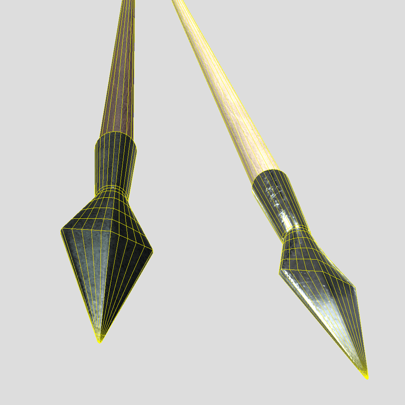 Wooden Arrow 1 - low poly PBR 3d model