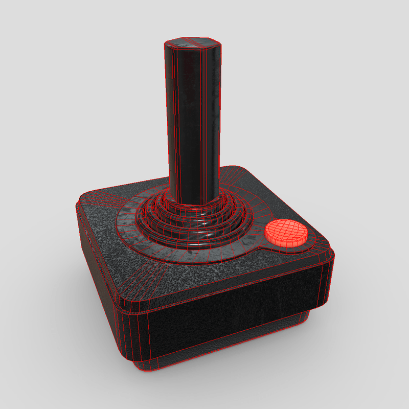 Joystick - low poly PBR 3d model