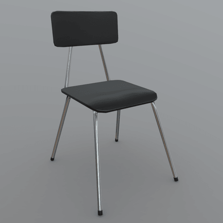 CC0 - Chair 2 - low poly PBR 3d model