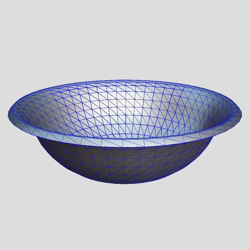 Enamel Bowl 3 - low poly PBR 3d model