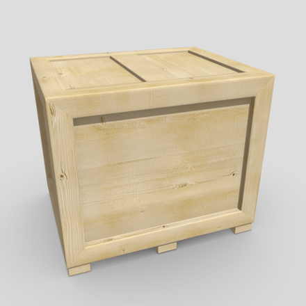 CC0 - Crate - low poly PBR 3d model