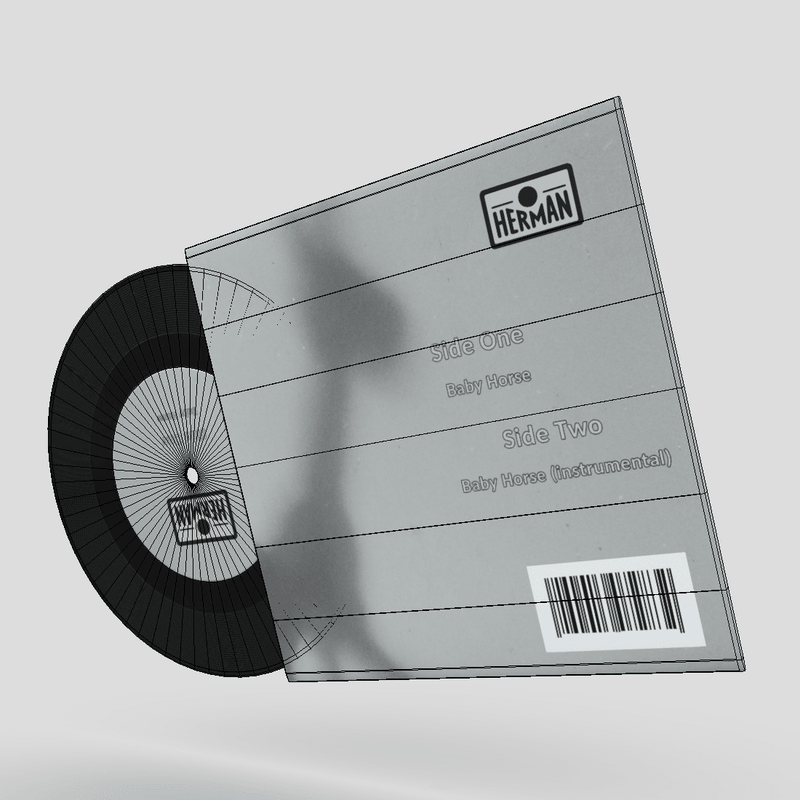 7 inch Vinyl Record Herman - low poly PBR 3d model
