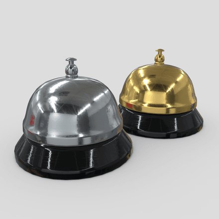 Reception Bell - low poly PBR 3d model