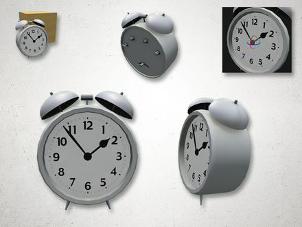 CC0 - Alarm Clock - low poly 3d model