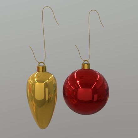 Christmas Bauble - low poly PBR 3d model