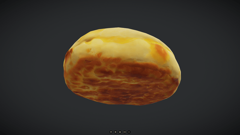 Cheese Flatbread - low poly PBR 3d model