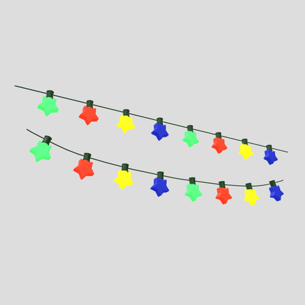 Fairy Lights 3 - low poly PBR 3d model