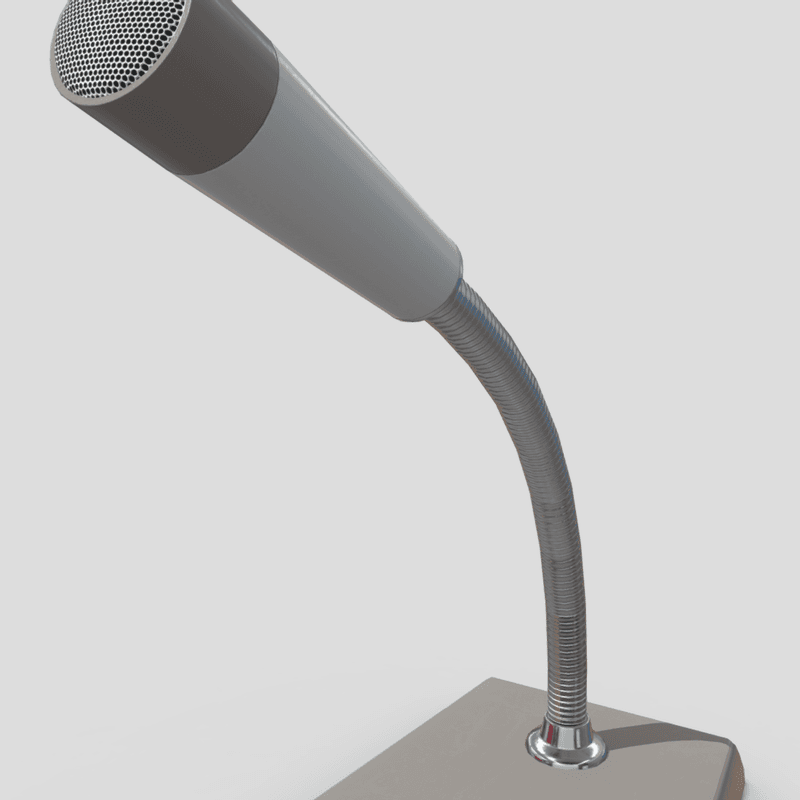 Intercom Microphone - low poly PBR 3d model