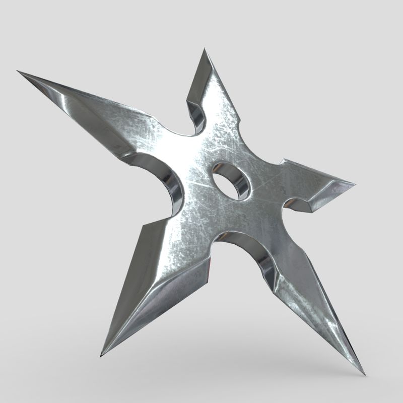 Shuriken - low poly PBR 3d model