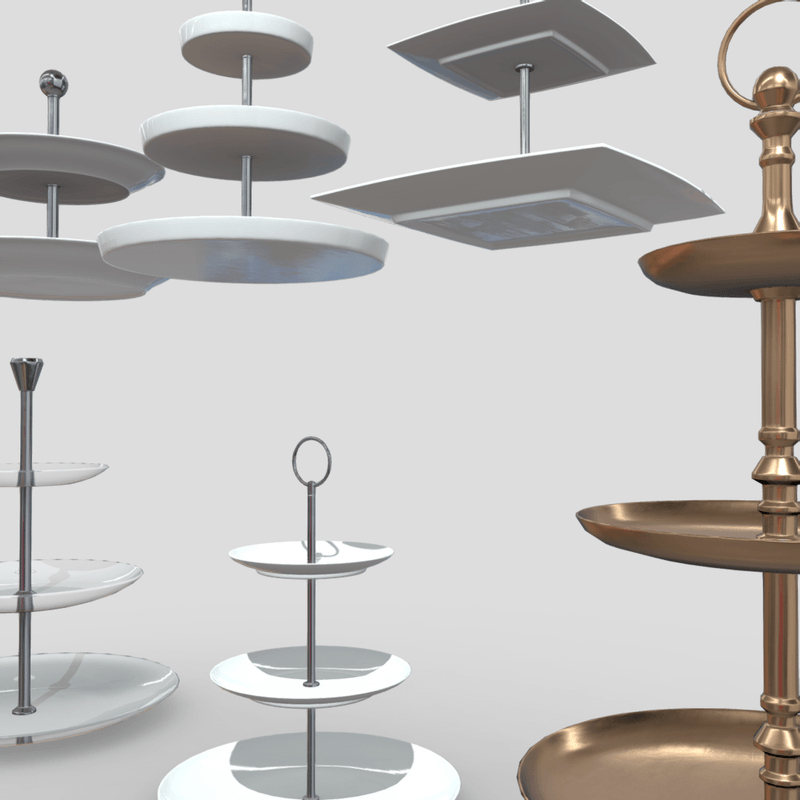 Etagere Pack - low poly PBR 3d model