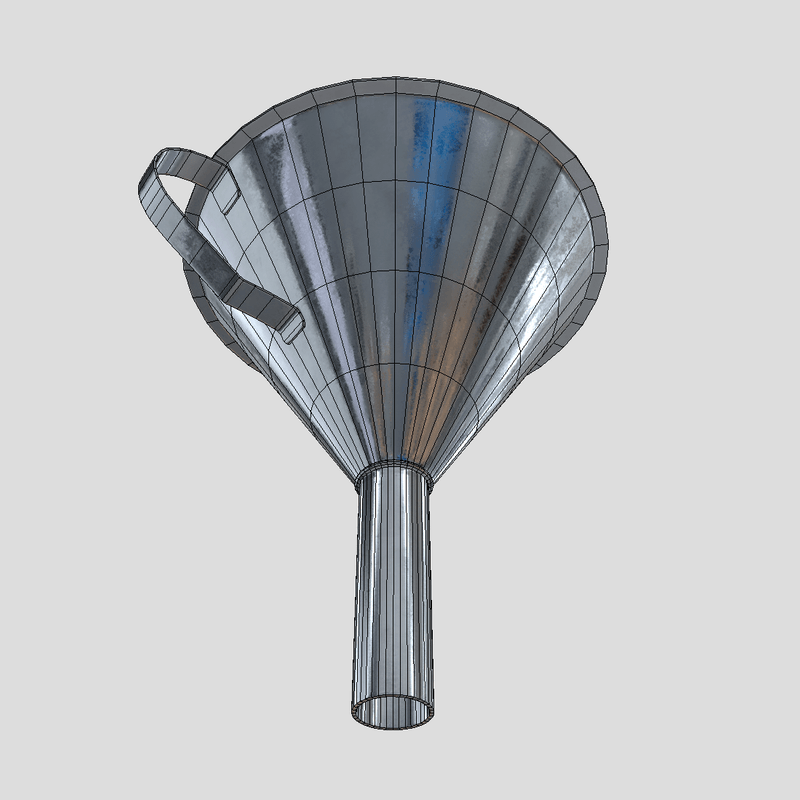 Funnel - low poly PBR 3d model