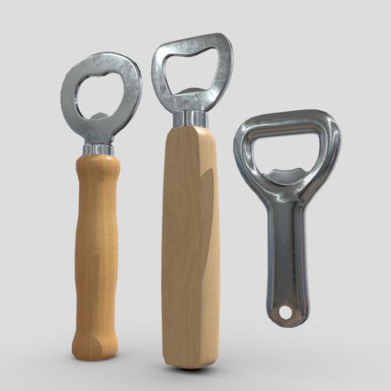 Bottle Opener Pack - low poly PBR 3d model