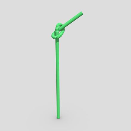 Drinking Straw 3  - low poly PBR 3d model