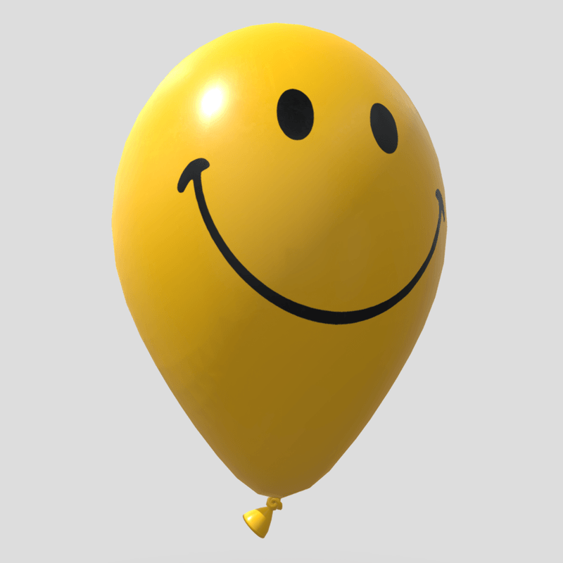 Balloon 4 - low poly PBR 3d model
