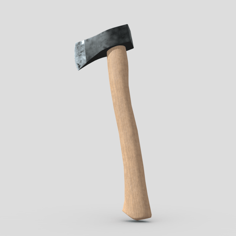 Hatchet 2 - low poly PBR 3d model