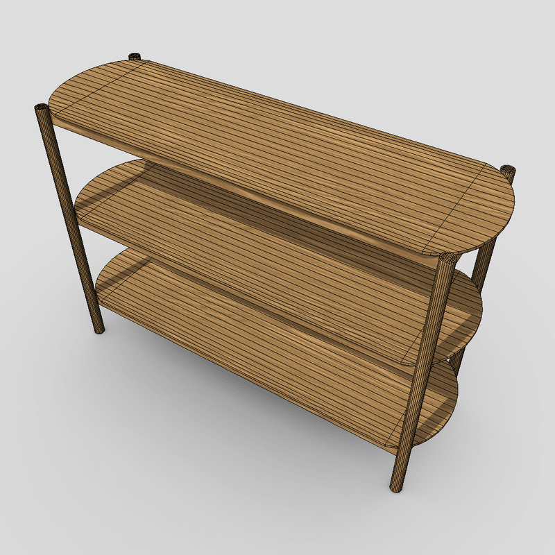 Shelf 6 - low poly PBR 3d model