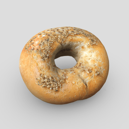 Bagel 3 - low poly PBR 3d model