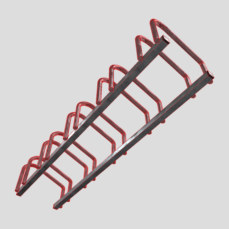 Bicycle Stand 3 - low poly PBR 3d model