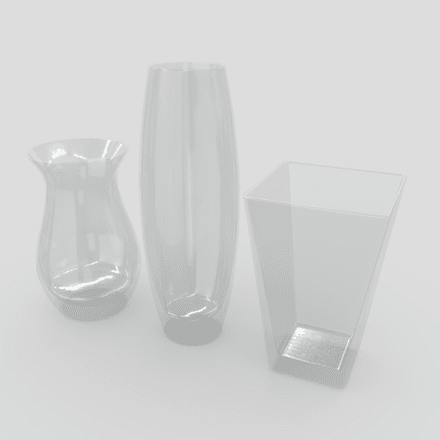 Vases - low poly PBR 3d model