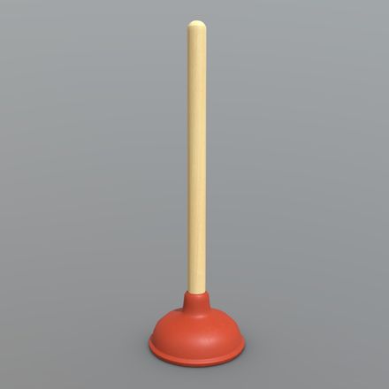 Plunger - low poly PBR 3d model