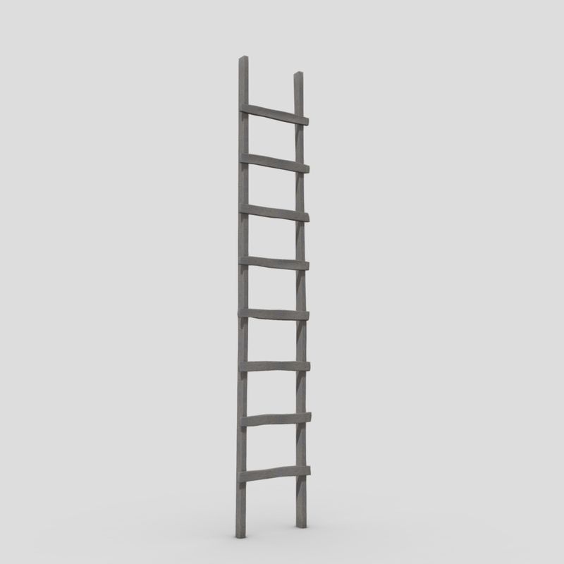 Ladder - low poly PBR 3d model