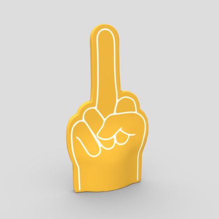 Foam Finger 7 - low poly PBR 3d model