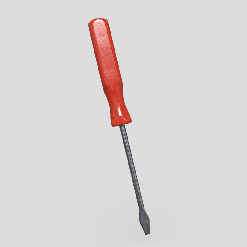 CC0 - Screwdriver - low poly PBR 3d model