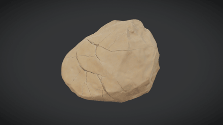 Desert Rock 5 - low poly PBR 3d model