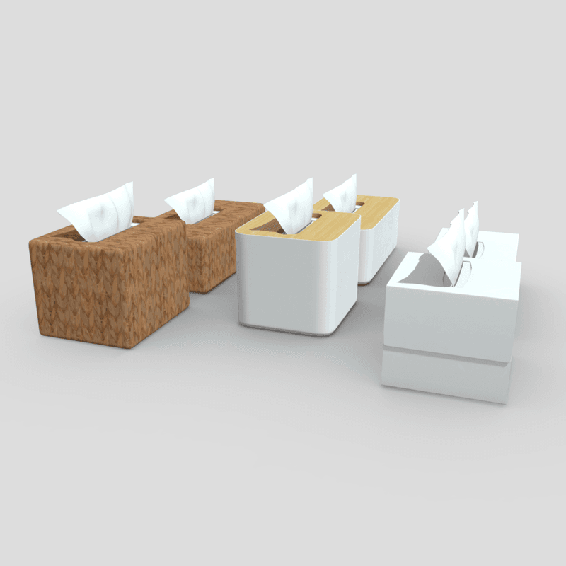 Tissue Box Pack - low poly PBR 3d model