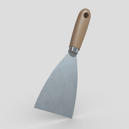 Painter Spatula - low poly PBR 3d model