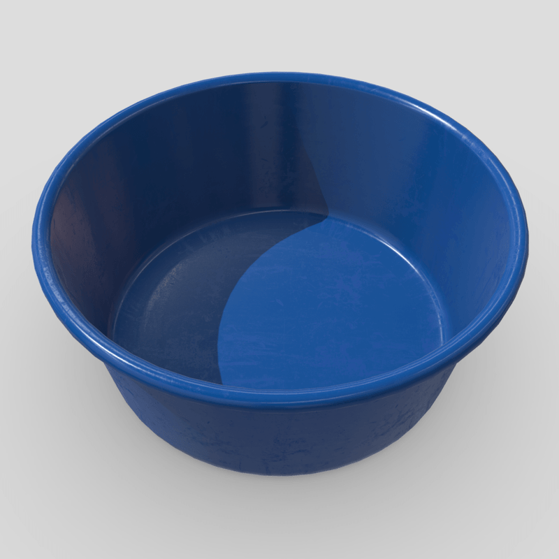 CC0 - Plastic Wash Basin 2 - low poly PBR 3d model