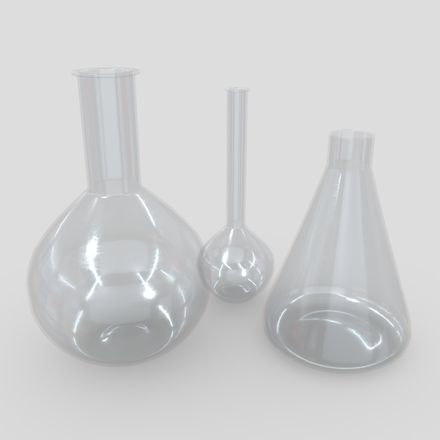 Laboratory Flask - low poly PBR 3d model