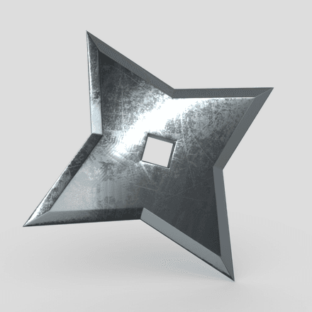 Shuriken 5 - low poly PBR 3d model