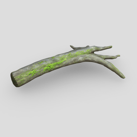 Fallen Tree - low poly PBR 3d model