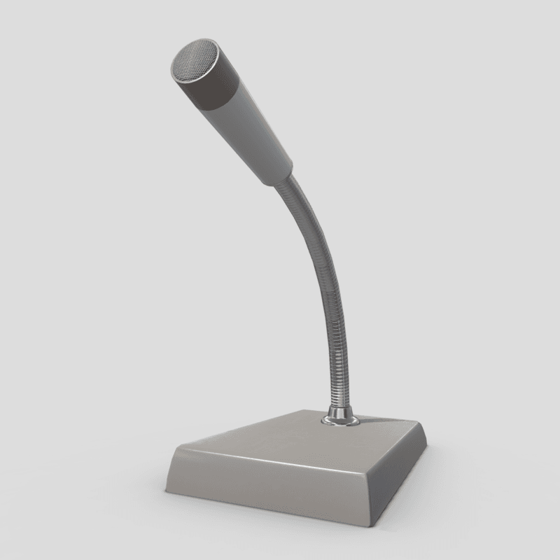 Intercom Microphone - low poly PBR 3d model