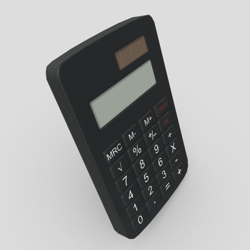 Calculator - low poly PBR 3d model