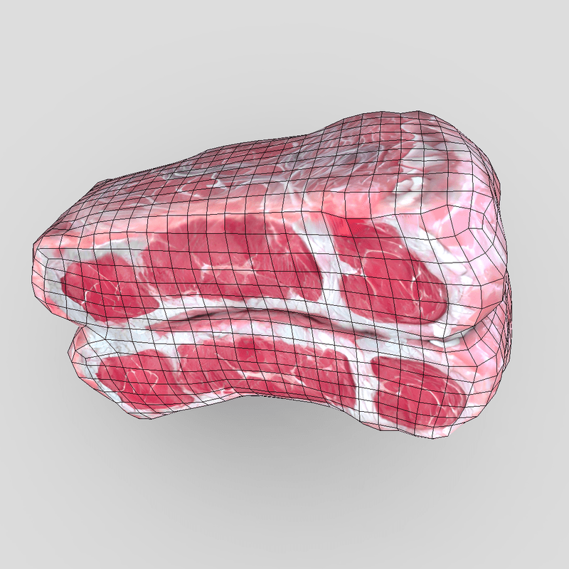 Raw Meat 3 - low poly PBR 3d model