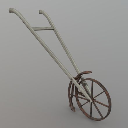 Cultivator - low poly PBR 3d model