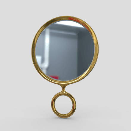 Hand Mirror 4 - low poly PBR 3d model