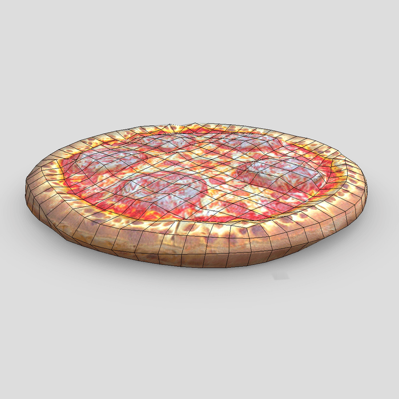 CC0 - Pizza Salami - low poly PBR 3d model