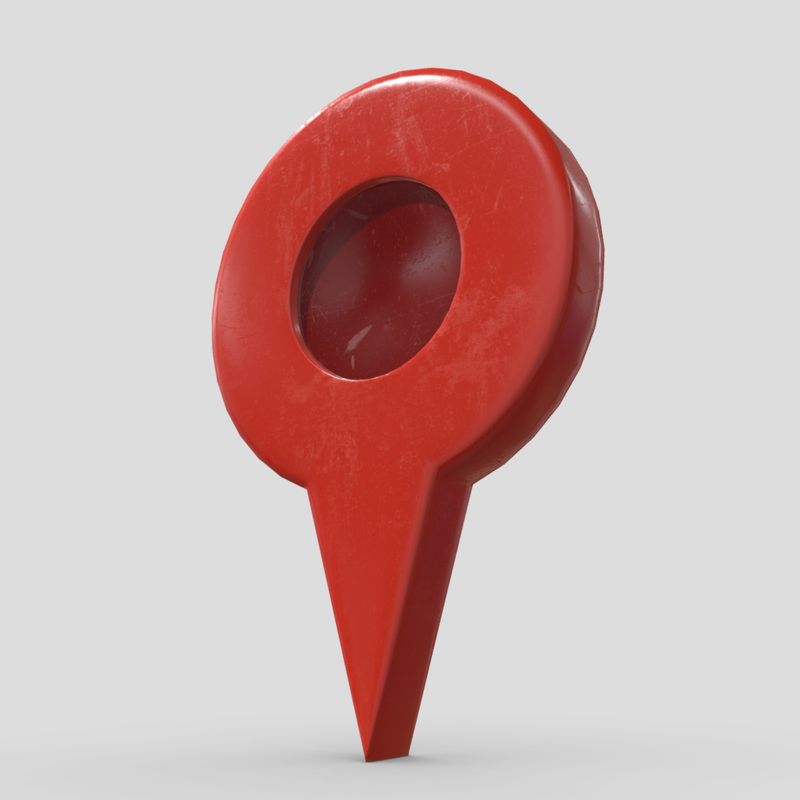 Map Pointer 4 - low poly PBR 3d model