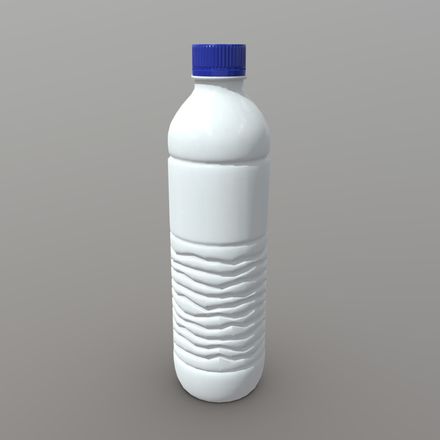 Plastic Bottle - low poly PBR 3d model