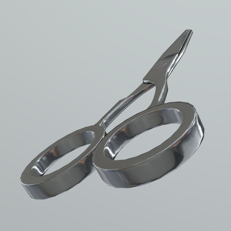 Scissors 3 - low poly PBR 3d model
