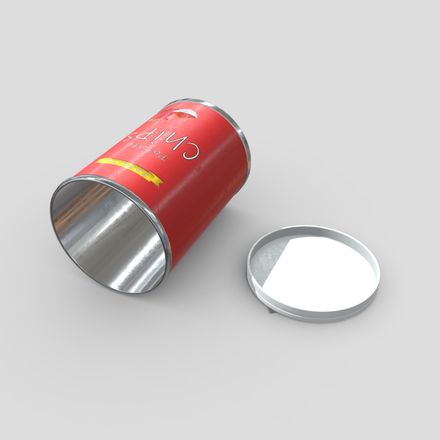 CC0 - Potato Chips Tube 2 Open - low poly PBR 3d model