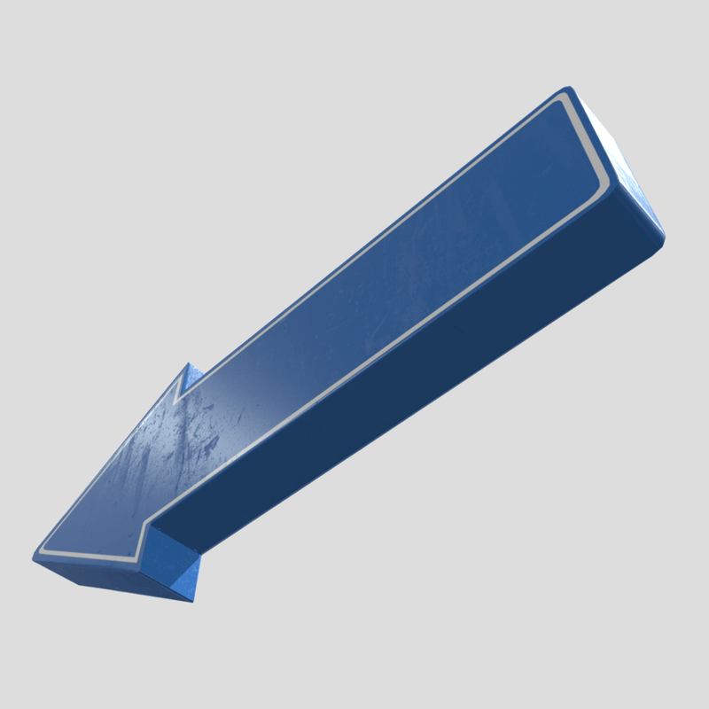 CC0 -  Arrow 5 - low poly PBR 3d model