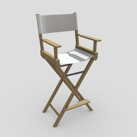 Director Chair - low poly PBR 3d model