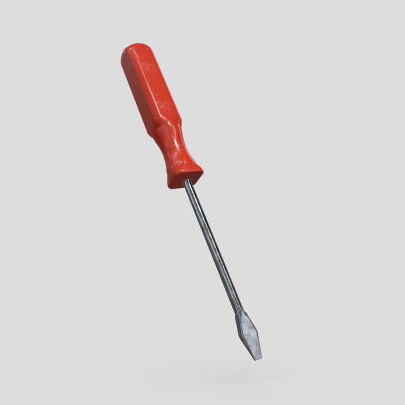 CC0 - Screwdriver - low poly PBR 3d model