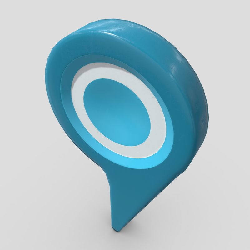 Map Pointer 5 - low poly PBR 3d model