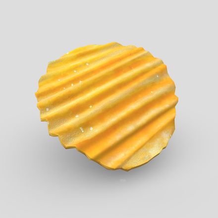 Potato Chip 2 - low poly PBR 3d model