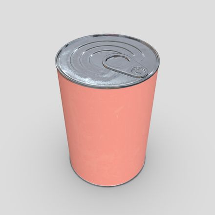 Tin Can 2 - low poly PBR 3d model